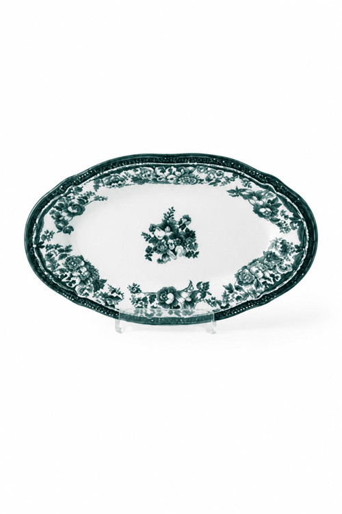 Porselen Velour Green Fulya Kayık Tabak Seti 32cm Tekli