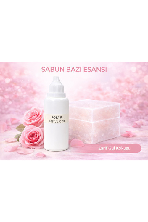 Rosa F. Sabun Bazı Esansı 150 Gr (Zarif Gül Kokusu – El Yapımı Sabun Esansı)