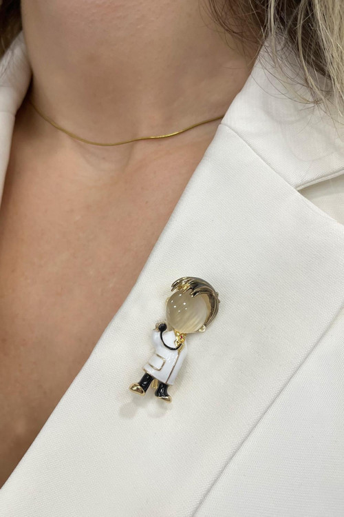 Mineli Doktor Broş (Ölçü:4cm)