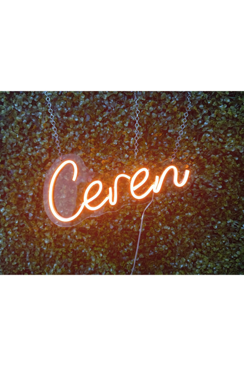 Kişiye Özel Neon LED Yazı 5 Harfli – İsim Yazılı Dekoratif Duvar Işığı