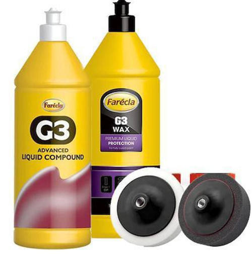 G3 Pasta 1 Lt + G3 Wax Cila 1 Lt (2 Adet Sünger - 1 Adet Ci̇la - 1 Adet Pasta)