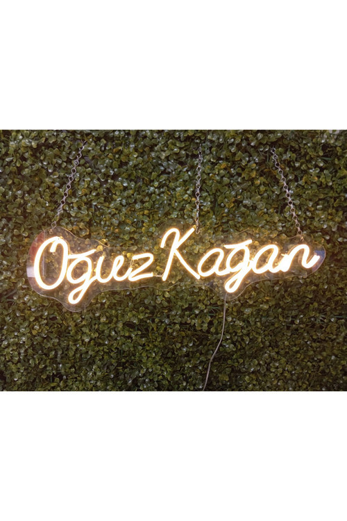 Kişiye Özel Neon LED Yazı 9 Harfli – İsim Yazılı Dekoratif Duvar Işığı