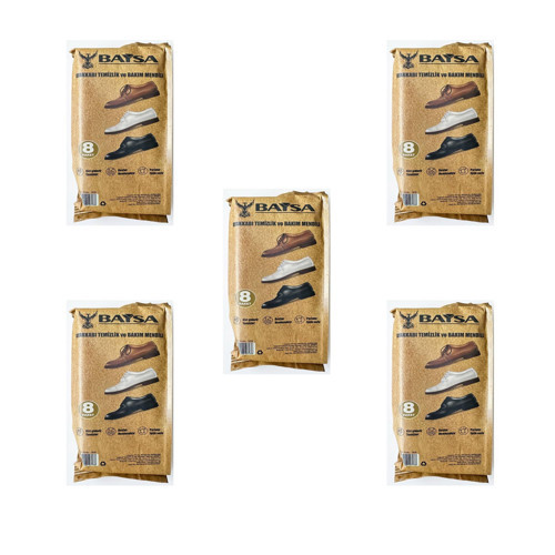 Mini Ayakkabı Bakım ve Temizlik Mendili - 8x8'li 5 Paket