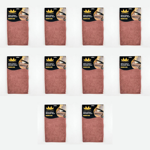 Miss Clean Mikrofiber Kareli Yüzey Cam Temizlik Bezi 40x40 Cm Süper Emici -Kahverengi -3'lü 10 Paket