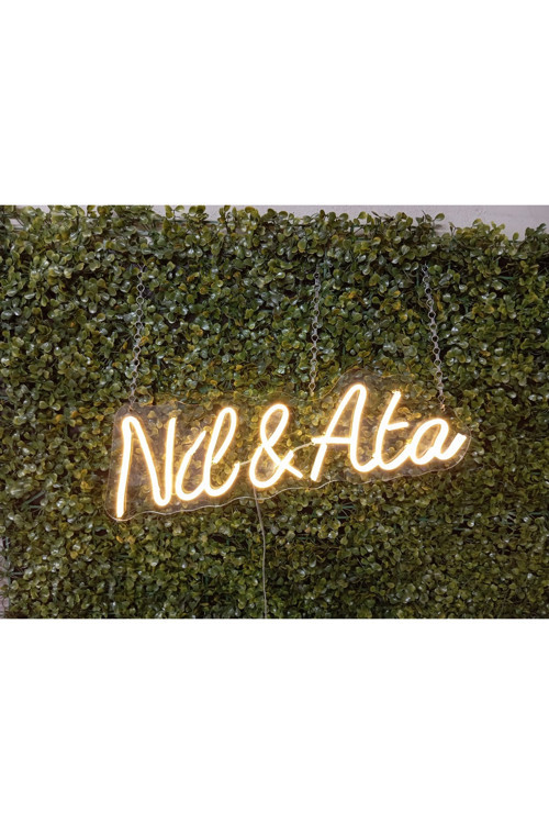 Kişiye Özel Neon LED Yazı 8 Harfli – İsim Yazılı Dekoratif Duvar Işığı