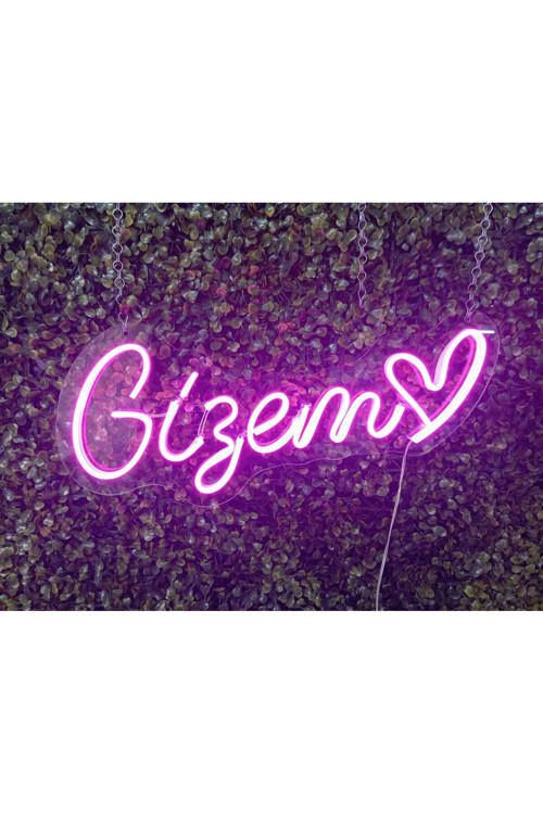 Kişiye Özel Neon LED Yazı 7 Harfli – İsim Yazılı Dekoratif Duvar Işığı