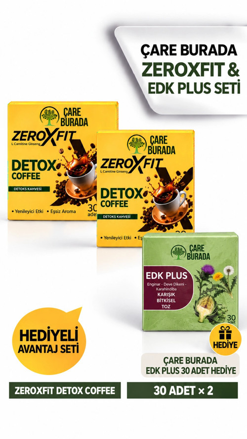 Zeroxfit Detox Coffee L-Carnitine Ginseng Detoks Kahvesi (30 Adet x 2 Kutu) - EDK Plus B