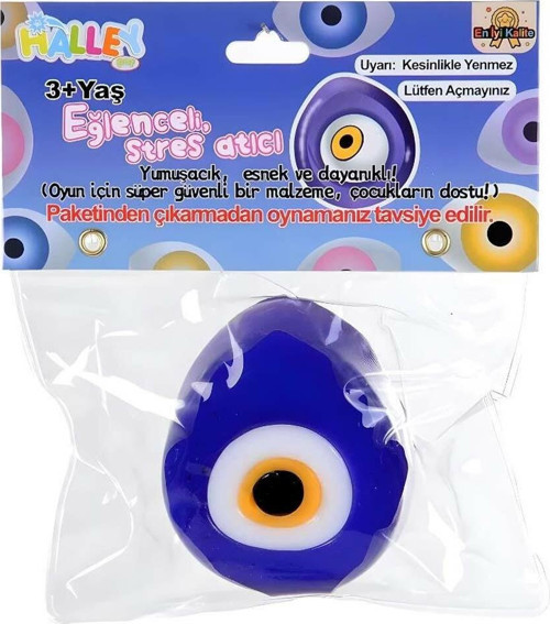 Nazar Boncuğu Squishy Stres Oyuncak - Yumuşak Doku Hediyelik Antistres Figürü (Sıkılabilir Mini Eğlencelik)