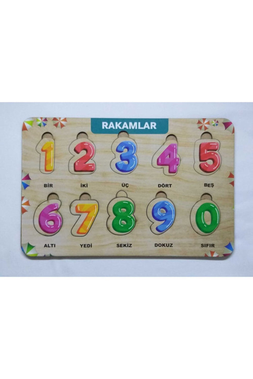 Ahşap Rakamlar Puzzle Eğitici Oyuncak