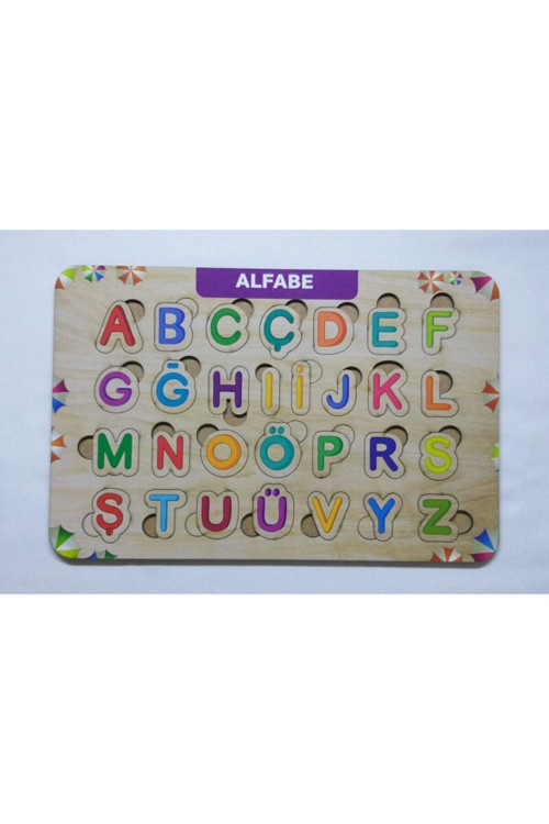 Ahşap Alfabe Puzzle Eğitici Oyuncak
