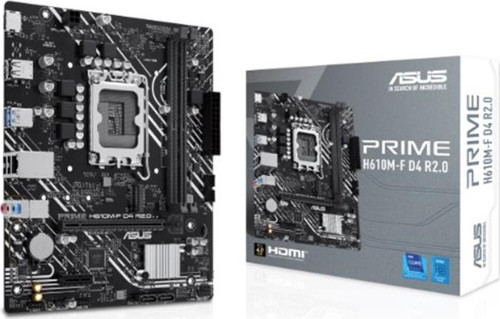 PRIME H610M-F D4 R2.0 DDR4 3200MHZ 1XHDMI 1XM.2 USB 3.2 MATX 1700P (12./ 13. VE 14. NESİL İŞLEMCİ UYUMLU)
