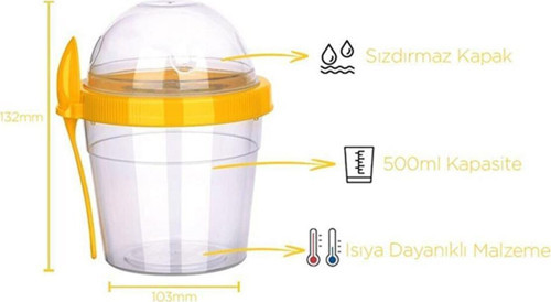 Bebek Mama Keyfi için Saklama Kabı 500ML