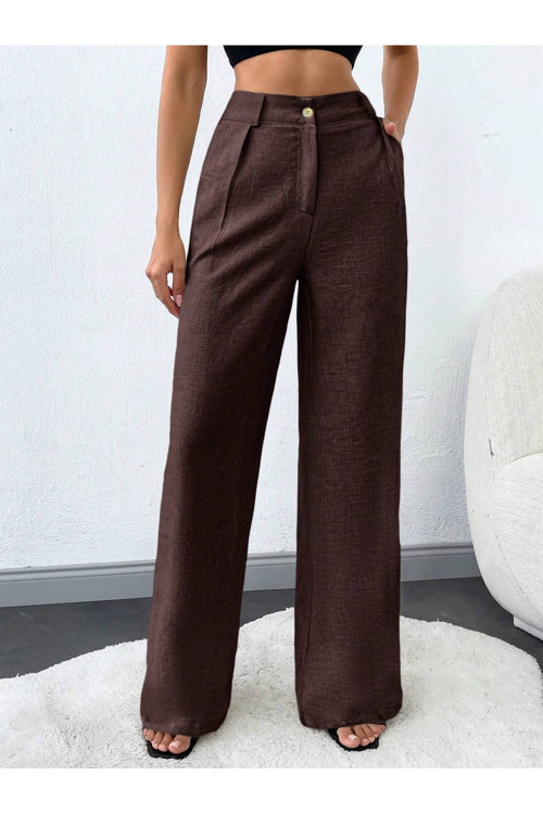 Keten Pantolon Boru Paça Keten Pantolon