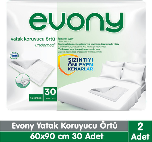 Yatak Koruyucu Örtü 60x90 cm 2x30 60 Adet