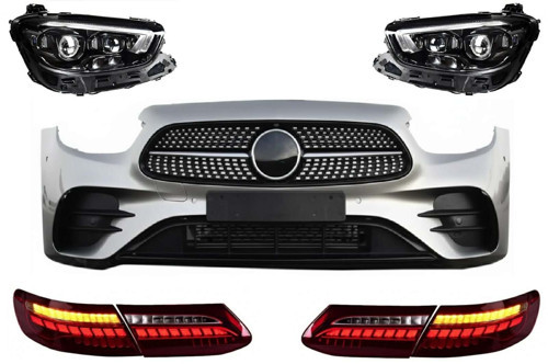 Mercedes c238 makyajlı dönüşüm body kit far tampon stop seti 2016 / 2021 e coupe