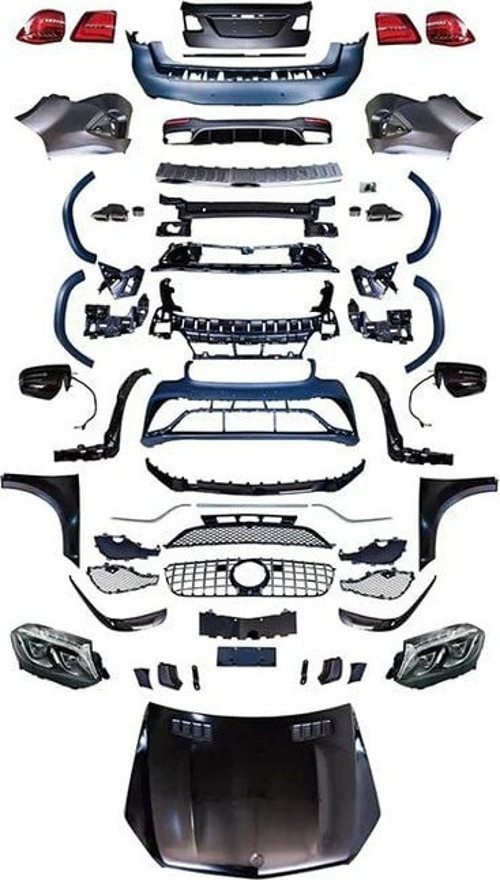 Mercedes gl x164 to x166 gls63 dönüşüm body kit seti full facelift
