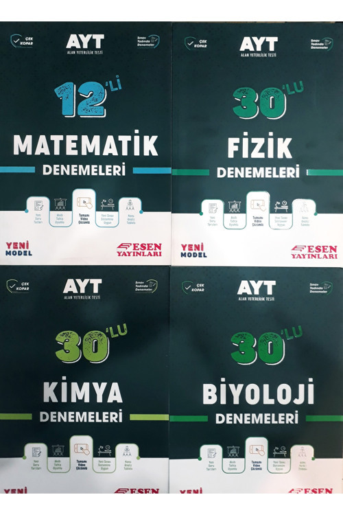 Ayt Sayısal Bıranş Deneme Seti Matematik Fizik Kimya Biyoloji Yenilenmiş Güncel Baskı