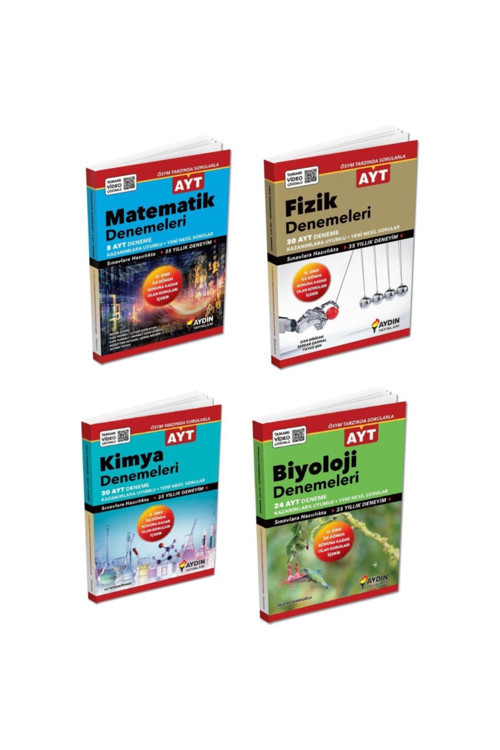 Aydın Ayt Matematik Fizik Kimya Biyoloji 1. Dönem Deneme Seti 4 Kitap