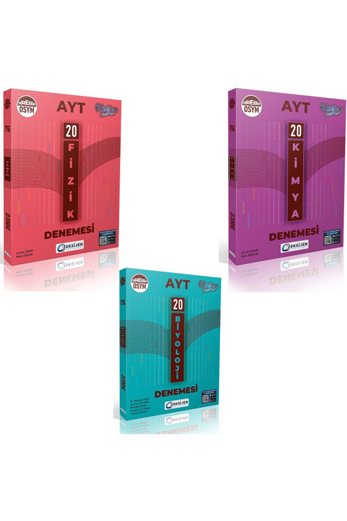 Ayt Fizik Kimya Biyoloji Deneme Set 3 Kitap