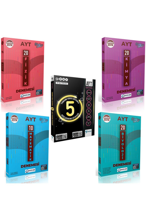Yayınları Ayt Matematik Fizik Kimya Biyoloji Deneme Seti (4 Kitap)+ Toprak Deneme