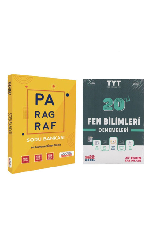 Esen Yayınları Tyt Fen Bilimleri 20 Li Deneme Ve Paragraf Soru Bankası Seti 2 Kitap