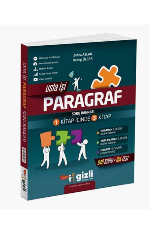 Gizli Yayınları 8. Sınıf Lgs Usta İşi Paragraf Soru Bankası