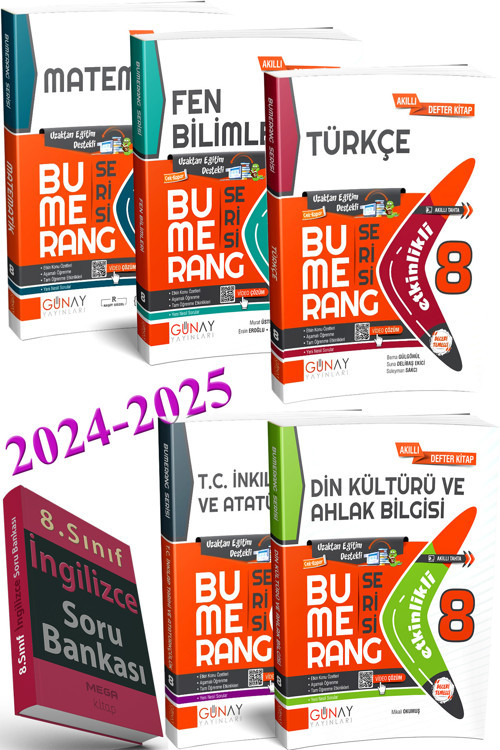 2024 2025 Lgs 8. Sınıf Bumerang Konu Anlatımlı Ve Etkinlikli Sb Seti (İngilizce Sb Hediye)