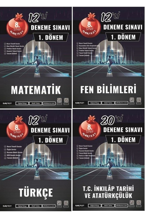 Nartest 8.Sınıf Lgs 1.Dönem Gri Mod 4 Branş Deneme Seti - Lgs 1.Dönem