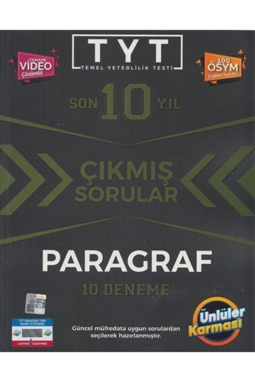Tyt Paragraf Karması Tıpkı Basım 10 Deneme