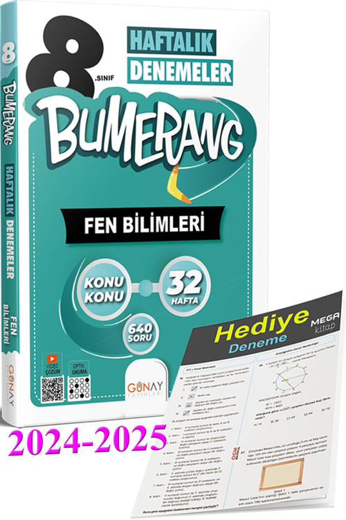 2025 8.Sınıf Lgs Bumerang 32’Lik Haftalık Fen Bilimleri Denemeleri (Deneme Hediyeli)