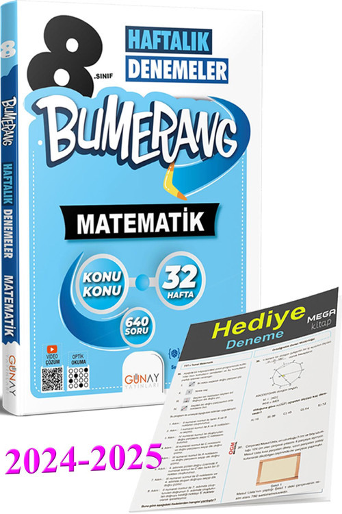 2025 8.Sınıf Lgs Bumerang 32’Lik Haftalık Matematik Denemeleri (Deneme Hediyeli)