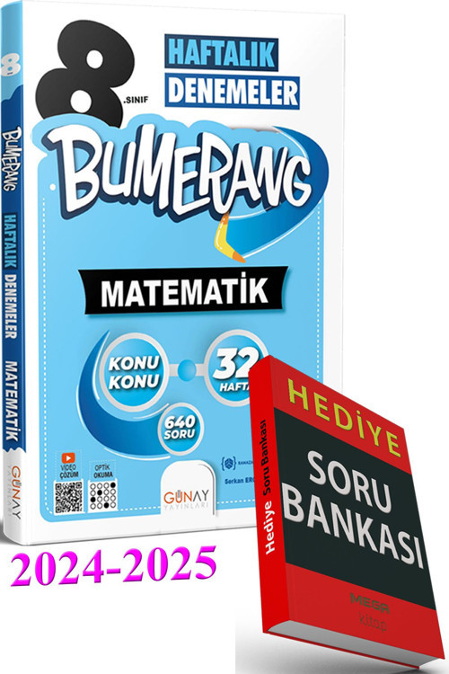 2025 8.Sınıf Lgs Bumerang 32’Lik Haftalık Matematik Denemeleri (Soru Bankası Hediyeli)