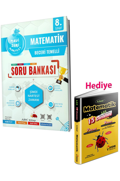 8. Sınıf Mavi Matematik Soru Bankası + Aydın Lgs Matematik Deneme (2 Kitap)