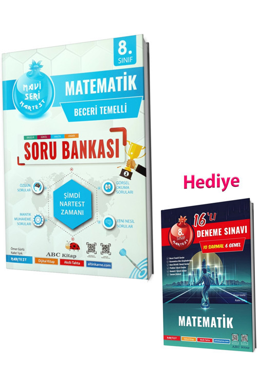 8. Sınıf Mavi Matematik Soru Bankası + Nartest Lgs Mod Matematik Deneme (2 Kitap)