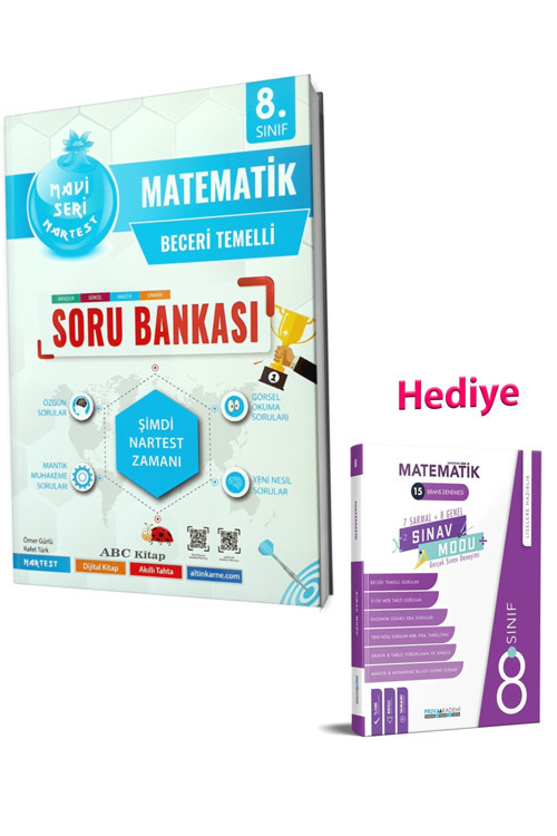 8. Sınıf Mavi Matematik Soru Bankası + Pruva Lgs Matematik Deneme (2 Kitap)
