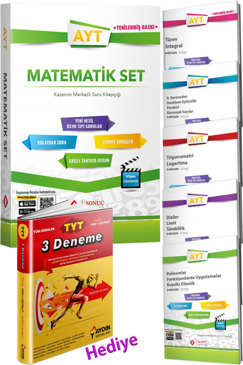 2024 Sonuç Ayt Matematik Modüler Set (Aydın Tyt 3 Fasikül Deneme Hediyeli)