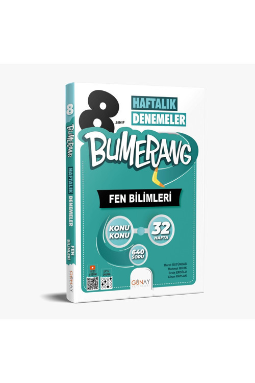 Günay Yayınları 8. Sınıf Lgs Bumerang 32 Haftalık Fen Bilimleri Denemesi 2024-2025