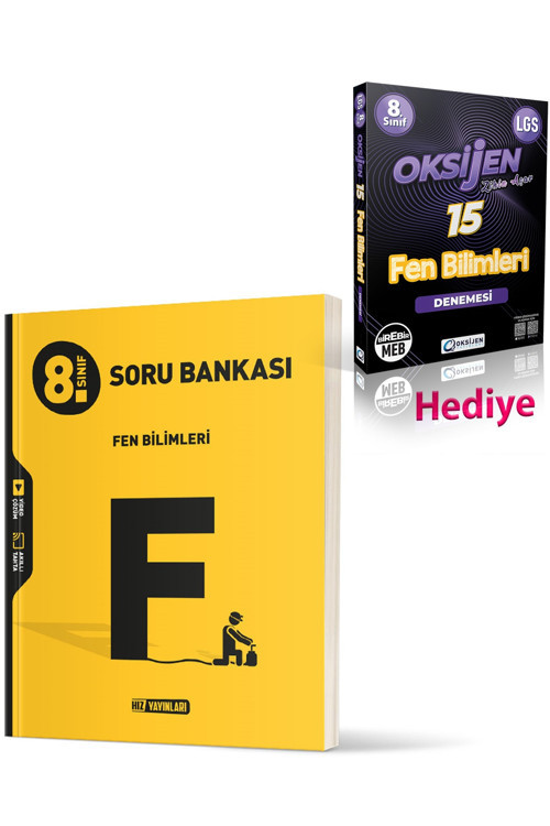 8.Sınıf Fen Bilimleri Soru Bankası 2023 + Oksijen Fen Bilimleri 20 Deneme (2 Kitap)