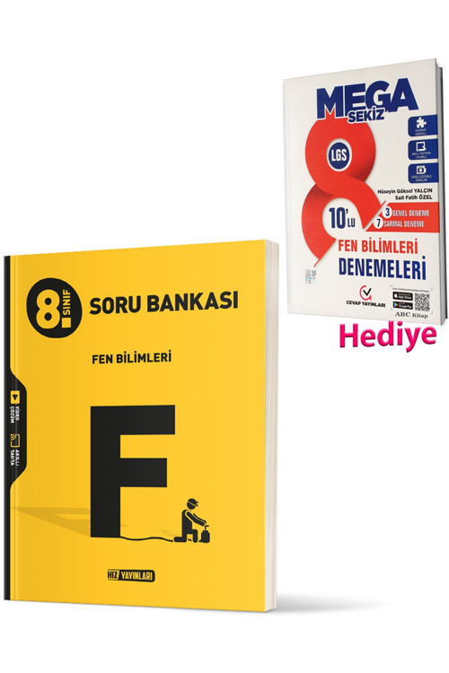 8.Sınıf Fen Bilimleri Soru Bankası 2023 + Cevap Fen Bilimleri Deneme (2 Kitap)