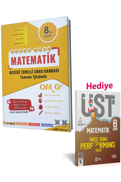 8. Sınıf Omage Gold Matematik Soru Bankası Ve Isem 6 Fasikül Ünite Sonu Performans Testi (2 Kitap)