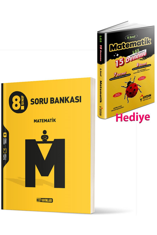 8. Sınıf Matematik Soru Bankası Ve Aydın Matematik Deneme 2023 (2 Kitap)