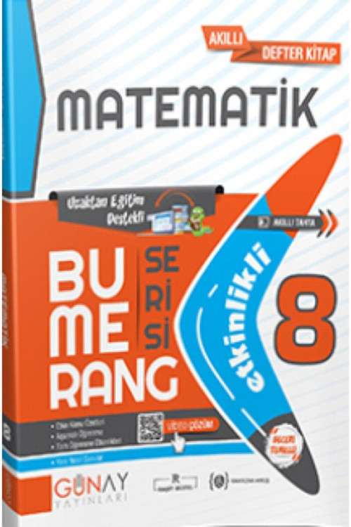Günay Yayınları Bumerang 8. Sınıf Matematik Etkinlikli Soru Bankası Lgs Hazırlık