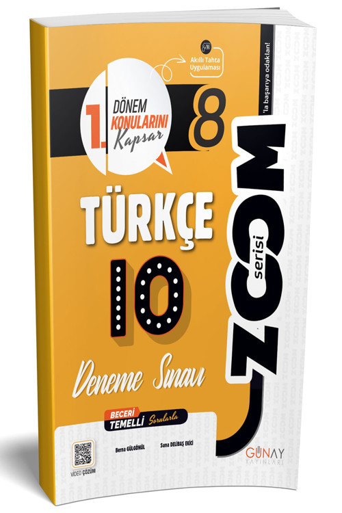 8. Sınıf 1. Dönem Türkçe 10’Lu Branş Denemeleri 2023
