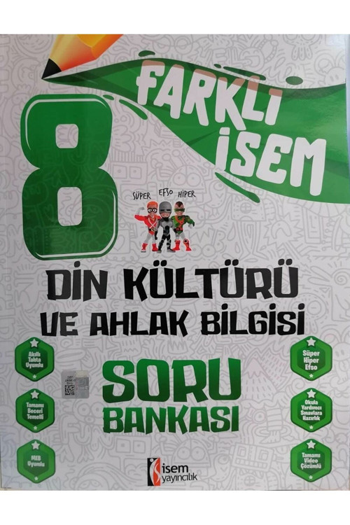İsem Farklı İsem 8.Sınıf Lgs Yeni Din Kültürü Soru Bankası - İsmy
