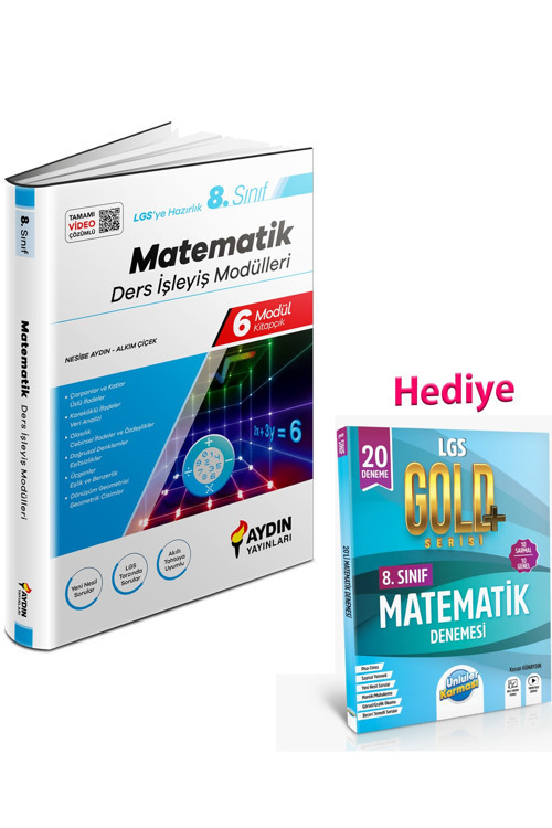 8. Sınıf Matematik Ders Işleyiş Modülleri Ve Ünlüler Karması Gold Matematik Deneme (2 Kitap)