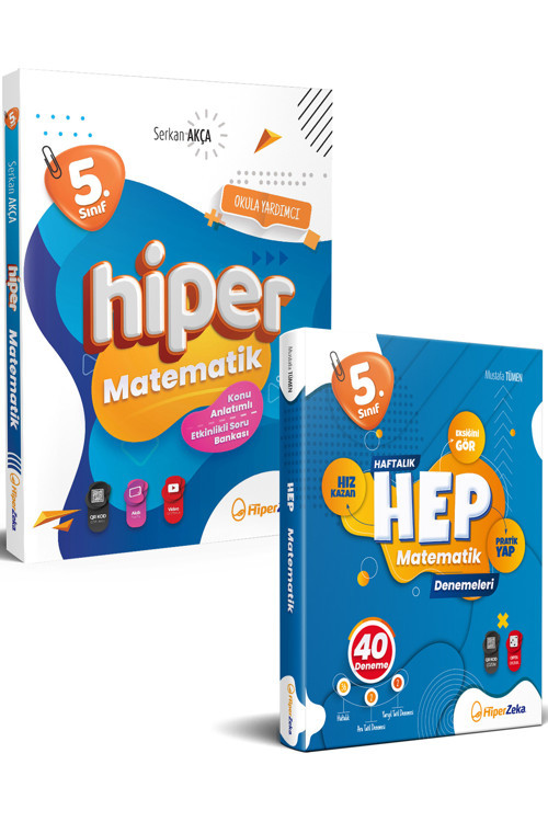 5.Sınıf Hiper Matematik Konu Anlatımlı & Etkinlikli Soru Bankası Ve Haftalık Hep Matematik 40 Deneme