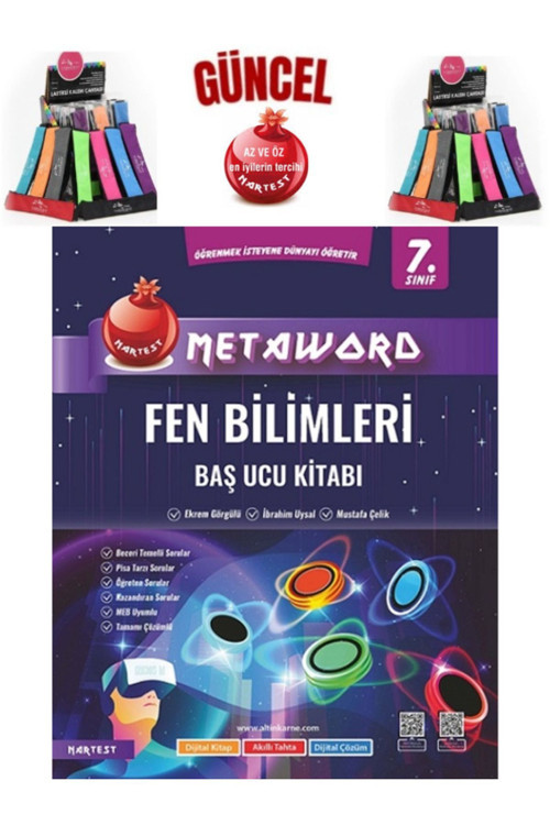 Güncel 7.Sınıf Metaword Fen Bilimleri Konu Anlatımlı Soru Bankası+Kalemlik