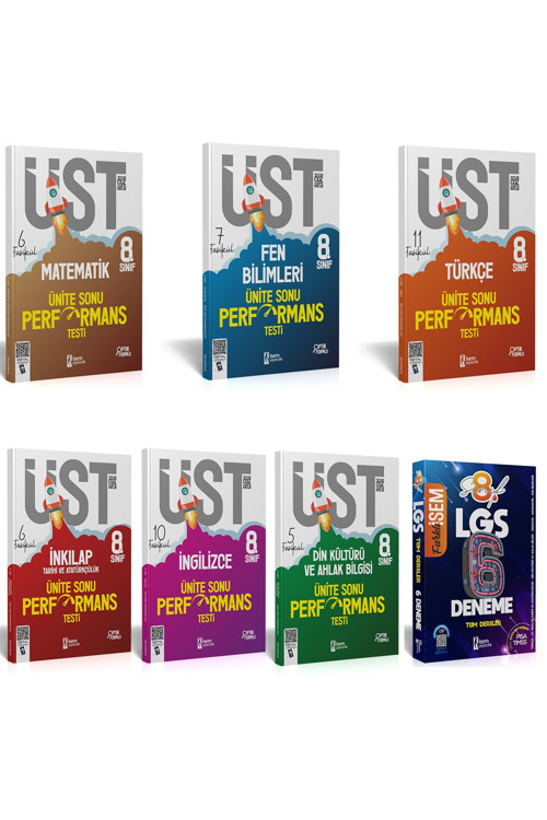 8. Sınıf Ünite Sonu Performans Testi (6 Ders) Set+ Deneme