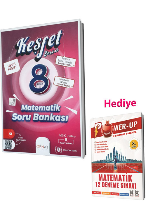 8.Sınıf Matematik Keşfet Soru Bankası Ve Nartest Power Matematik Deneme 2023 (2 Kitap)