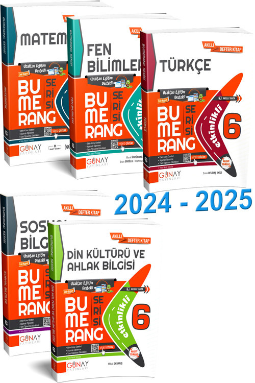 2024 2025 6.Sınıf Bumerang Etkinlikli Konu Anlatımlı Soru Bankası Seti 5 Ders